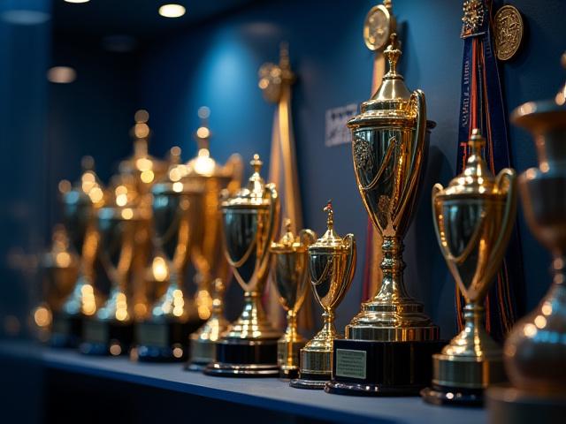 Exhibición de trofeos y medallas ganadas por Marea Gim.